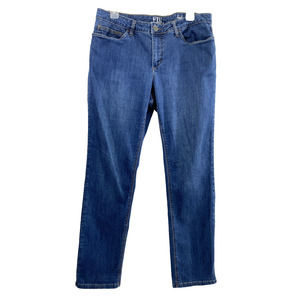FDJ French Dressing Jeans Womens Size 14 Medium Wash Denim Straight Stretch